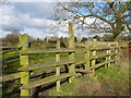 On the Staffordshire Way approaching Abbots Bromley Church in WS15 3BP
