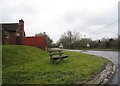 Village bench in RG25 3NT