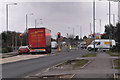 Container transport approaching the Shepherds Lane - Princes Road Cross Roads - Dartford in DA1 3JJ