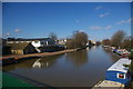 View of River Lee north of Springfield Marina, Clapton, London E5 in E5 9EQ