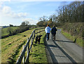 2010 : Walkers on the lane from Priston Mill in Priston