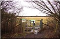 Kissing gate to Bernwood Meadows in HP18 9UP