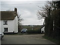 Junction near the church in Cheriton Bishop in EX6 6HY