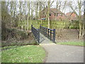 Footbridge over stream at rear of Borodin Court in MK17 8LY