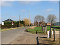 Road past the village hall in Barroway Drove in Barroway Drove