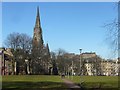 Barclay Church and Castle from  Bruntsfield Links in EH3 9LL