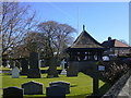 Churchyard, The Parish Church of St Nicholas, Wrea Green, Lancashire in PR4 2WB