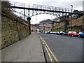 Looking down Borough Road towards the Tyne in NE33 1JW