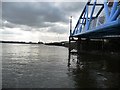 View upstream from floating pontoon, North Shields ferry terminal in NE33 1JW