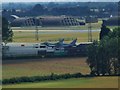 Long Lens View of RAF Coningsby taken from the top of Tattershall Castle in Coningsby