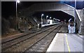 Rye at night: Footbridge, Rye Station in TN31 7EL