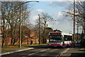 Bus on Portsmouth Road, Newtown, Hampshire in SO19 9AW