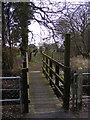 Footbridge of the footpath to Bruisyard Road in IP17 2LE