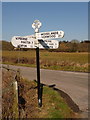 Woodlands: finger-post at the crossroads in BH21 8LP