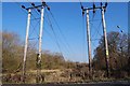 Power lines across Brune Lane in PO13 9PA