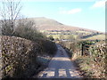 Lane between Pengenffordd and Dinas Farm in LD3 0EW