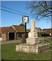 Remains of a medieval stone cross on the village green in PE33 0SG