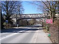 Railway bridge over the A6187 at Hope in S33 6RZ