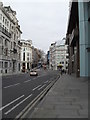 Looking up Queen Street Place towards Upper Thames Street in SE1 9RY