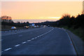 The A46 as sunset approaches in CV3 3FP