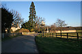Village sign and the only street in Diddington in Diddington