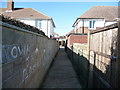Bournemouth : Tedder Road Footpath in BH11 8BE