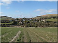 Pyecombe village from the western slope of Middle Brow in BN45 7FE