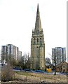 St Stephen's Church, Brunel Street & Cruddas Park flats in NE4 7AT