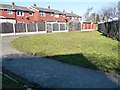 Open space behind houses in Madeley Road, Havercroft in WF4 2EG