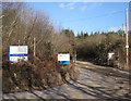 Entrance to landfill site and aggregates quarry in TQ12 3PX