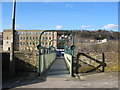 Footbridge over the River Aire at Shipley in BD17 5QQ