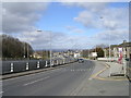 Looking down Manchester Road from Odsal Top in BD6 1JS