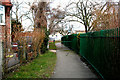 Croydon:  Footpath at west side of Waddon Ponds in CR0 4AE