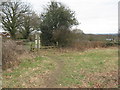 Footpath junction near Coakham Lodge Farm in TN8 6SD