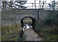 Beneath the railway to Little Bracebridge Pool in B74 4TD