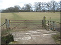 Bridge and stile at the end of a bridleway from Swan Lane Farm in TN8 6JD