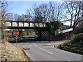 Leek Wootton Crossroads and railway bridge in CV35 7QR