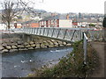 Side view of river footbridge, Risca in NP11 6GU