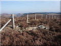 Fence in high moorland. in SY10 0HQ