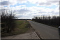 View from approach road back to Biggin Crossroads with B1222 in LS25 6HJ