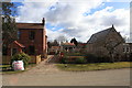 View of Village Post Box and Old School House, Biggin in LS25 6HJ