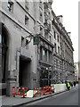 Roadworks in Cornhill in EC2A 2AL