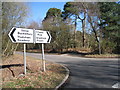 Direction signs on Bucklebury Common in RG7 6RT