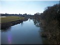 River Severn from Telford Way road bridge in SY2 5XQ