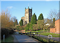 St. Mary's Church seen from Kidderminster Lock in DY11 6QB