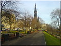 The Scott memorial in Princes Street Gardens in EH1 1PE