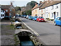 Stream flowing down Castle Street, Nether Stowey in TA5 1LL