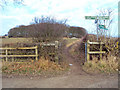Bridleway junction near Shaw's Plantation in NG8 4DS