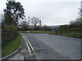 Bashall Road at junction with B6243 at Edisford. in BB7 2NW
