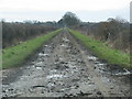 Very muddy road towards Cote in OX18 2ED
